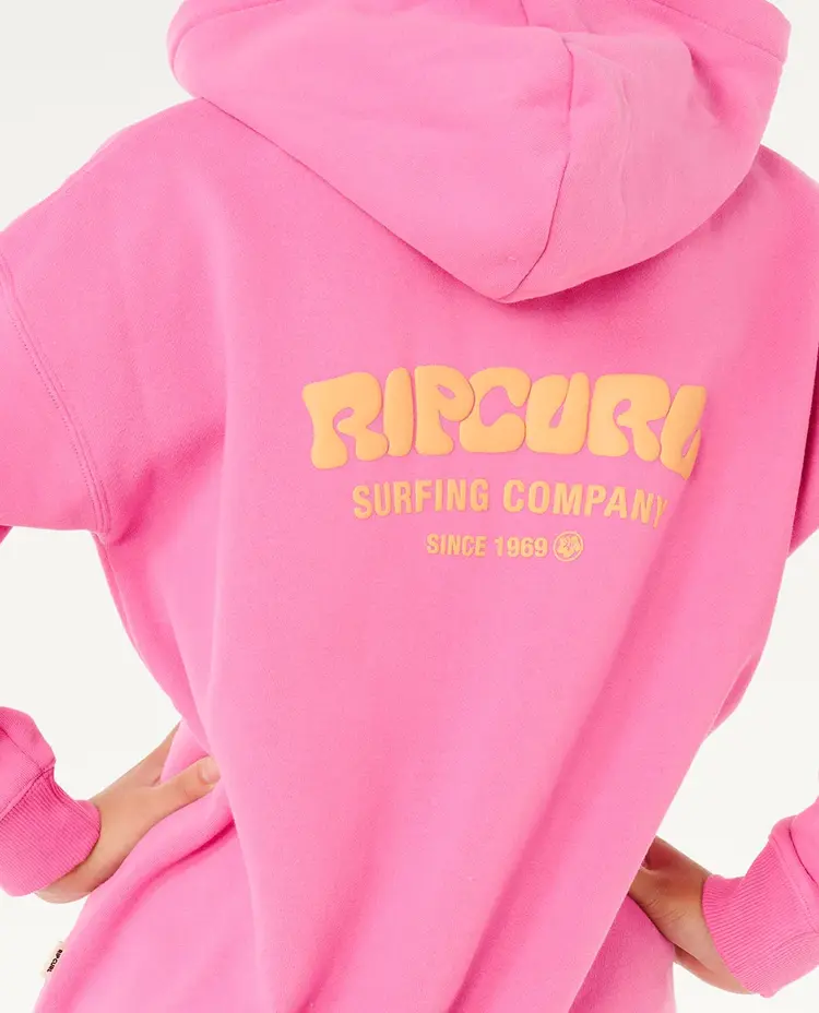 Rip Curl Youth Surf Puff Hood | Super Pink