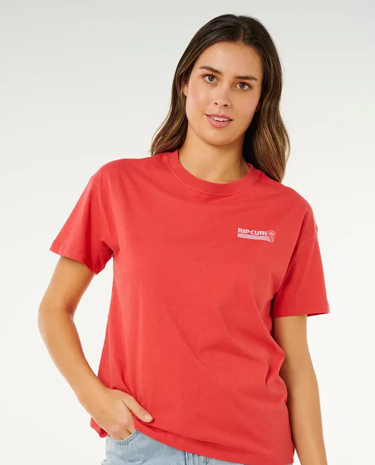 Rip Curl Ripcurl Ocean Break Rlxd Tee | Deep Red