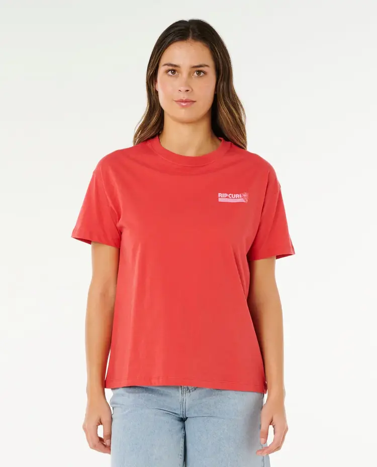 Rip Curl Ripcurl Ocean Break Rlxd Tee | Deep Red