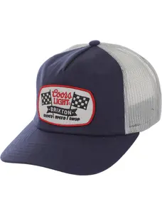 Brixton Coors Light Pit Stop Medium Profile Trucker | Navy/silver