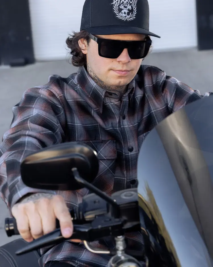 Dixxon Dixxon Copperline Sherpa Flannel|  Black/Orange