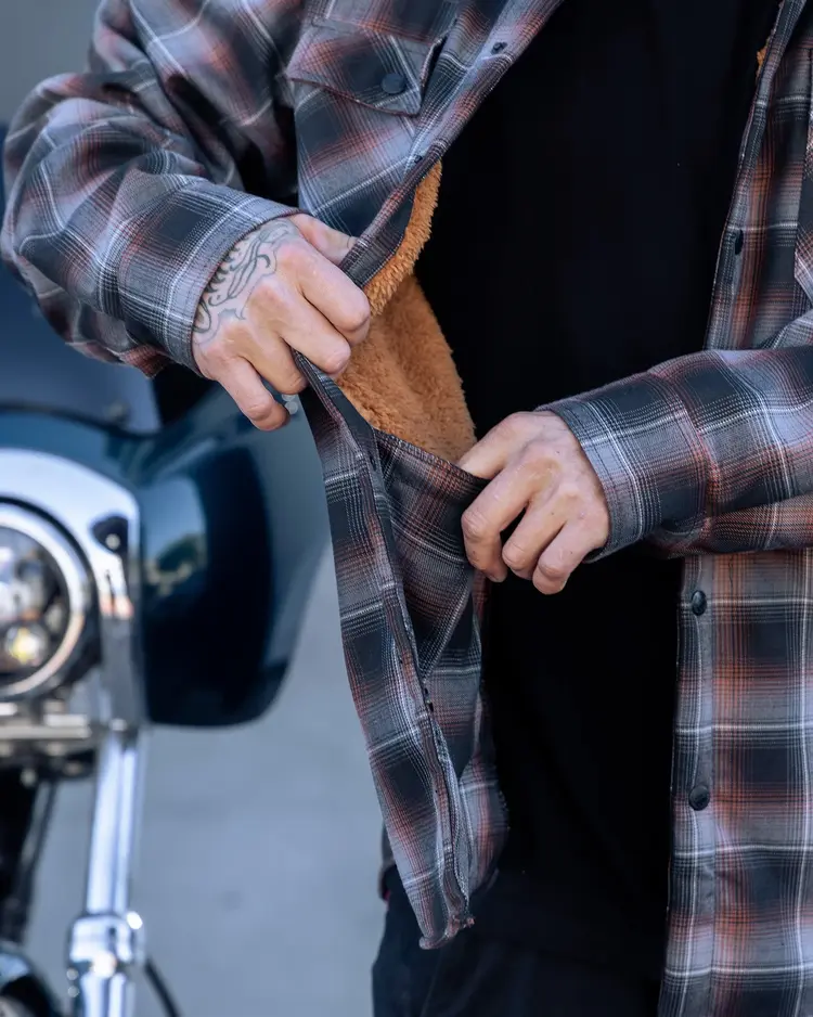 Dixxon Copperline Sherpa Flannel|  Black/Orange