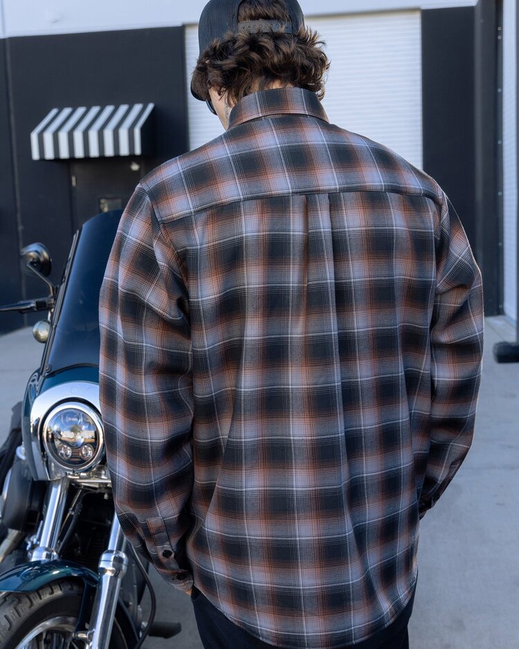 Dixxon Dixxon Copperline Sherpa Flannel|  Black/Orange