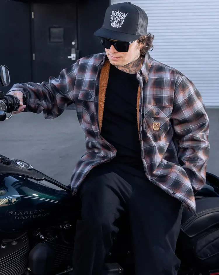 Dixxon Copperline Sherpa Flannel|  Black/Orange