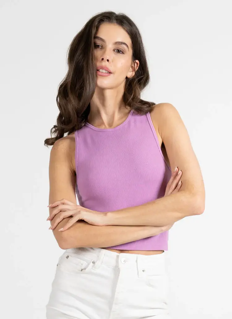 C'est Moi Cest Moi Bamboo Ribbed Tank | Lagoon One Size