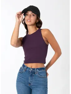 C'est Moi Cest Moi Bamboo Ribbed Tank | Plum One Size