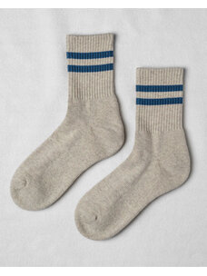 Unified Unified Gym Socks | Oat Marine Stripe