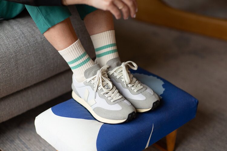 Unified Unified Gym Socks | Jade Stripe