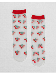 Unified Sheer Fruit Socks | Sheer Cherry