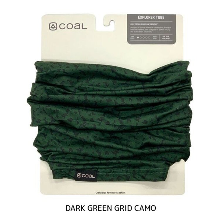 Coal Explorer Tube | Dark Green Grid Camo