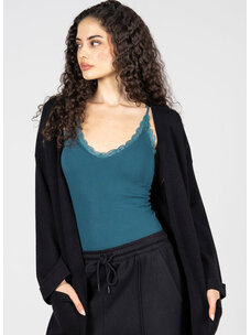 C'est Moi CEST MOI BAMBOO TANK WITH LACE DEEP TEAL OS