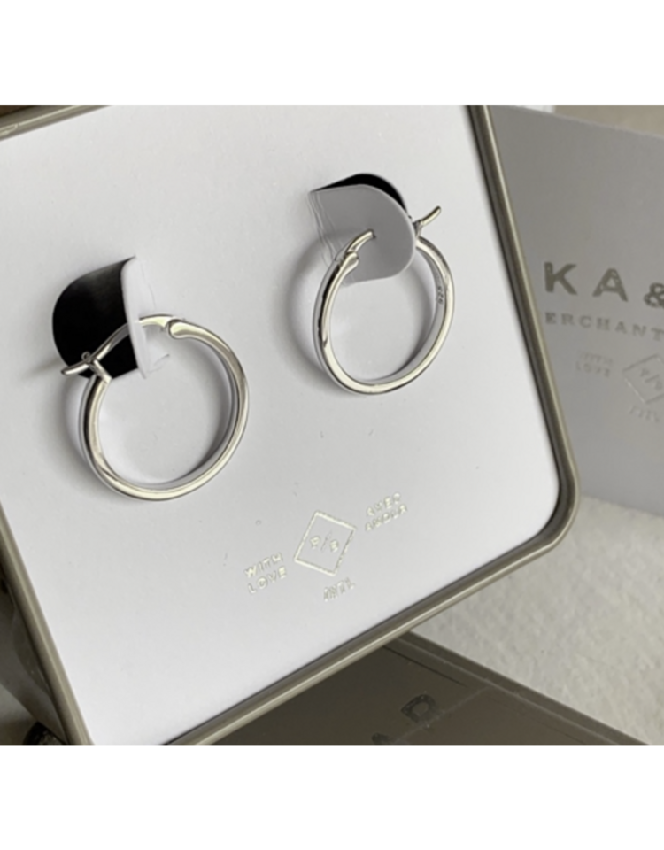Pika & Bear Acropolis 18Mm Hoop Earrings | Silver