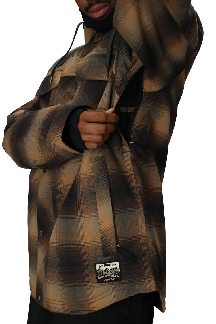686 Technical Apparel Men's Woodland Insulated Jacket | Caramel Plaid