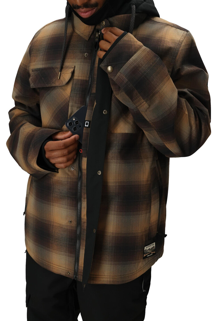 686 Technical Apparel Men's Woodland Insulated Jacket | Caramel Plaid