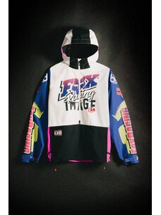 686 Technical Apparel Men's 686 Fox Racing Shell Anorak | Fox White Colorblock