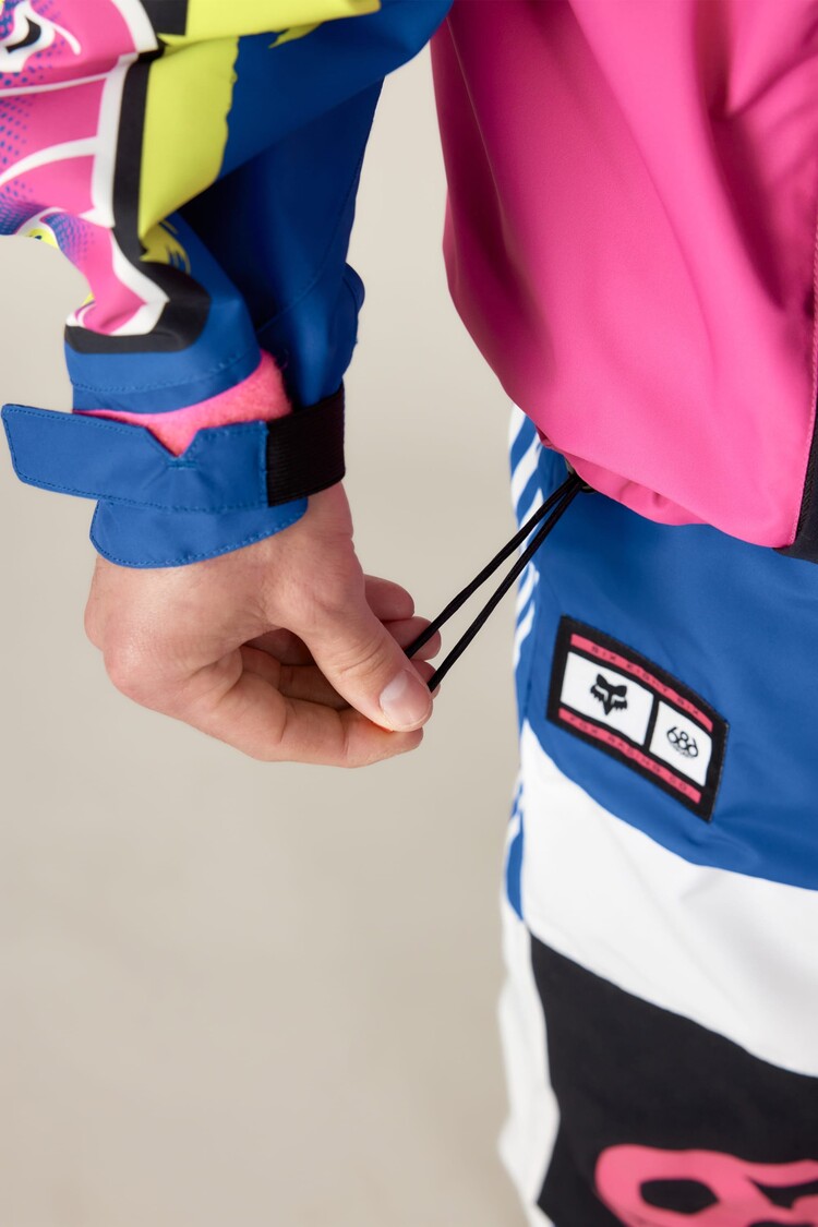 686 Technical Apparel Men's 686 Fox Racing Shell Anorak | Fox White Colorblock