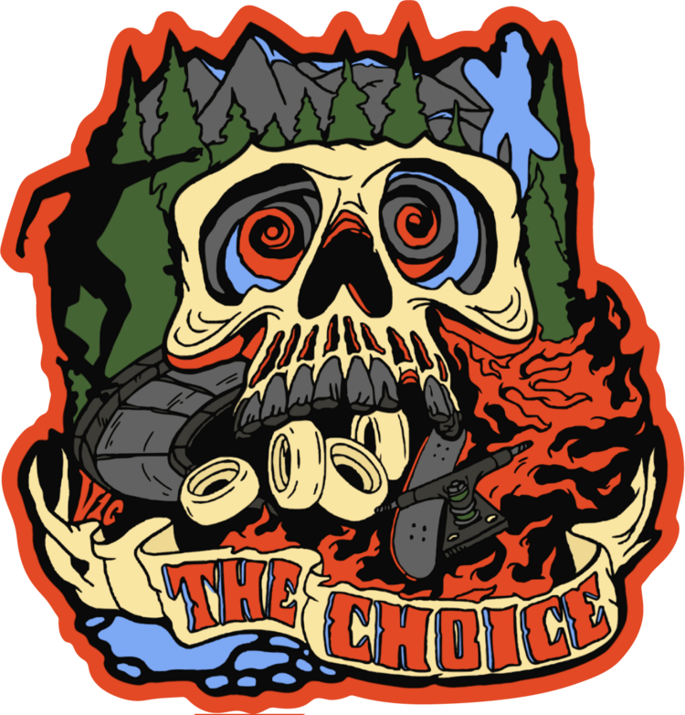 The Choice Shop The Choice x Lowlife Ink | Skull Sticker