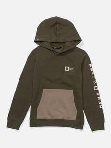 Salty Crew Salty Crew Alpha Clr Blck Boy Fleece | Olive Stone