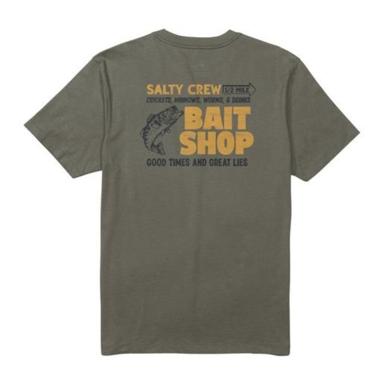 Salty Crew Bait Shop SS Tee | Dusty Olive