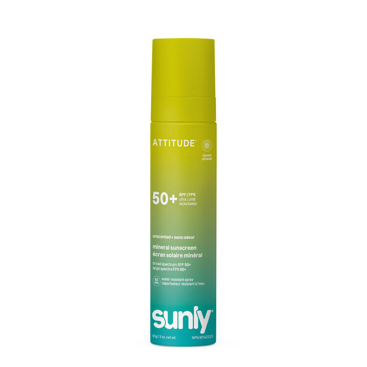Attitude Attitude Face & Body Sunscreen Spray SPF 50 | Unscented