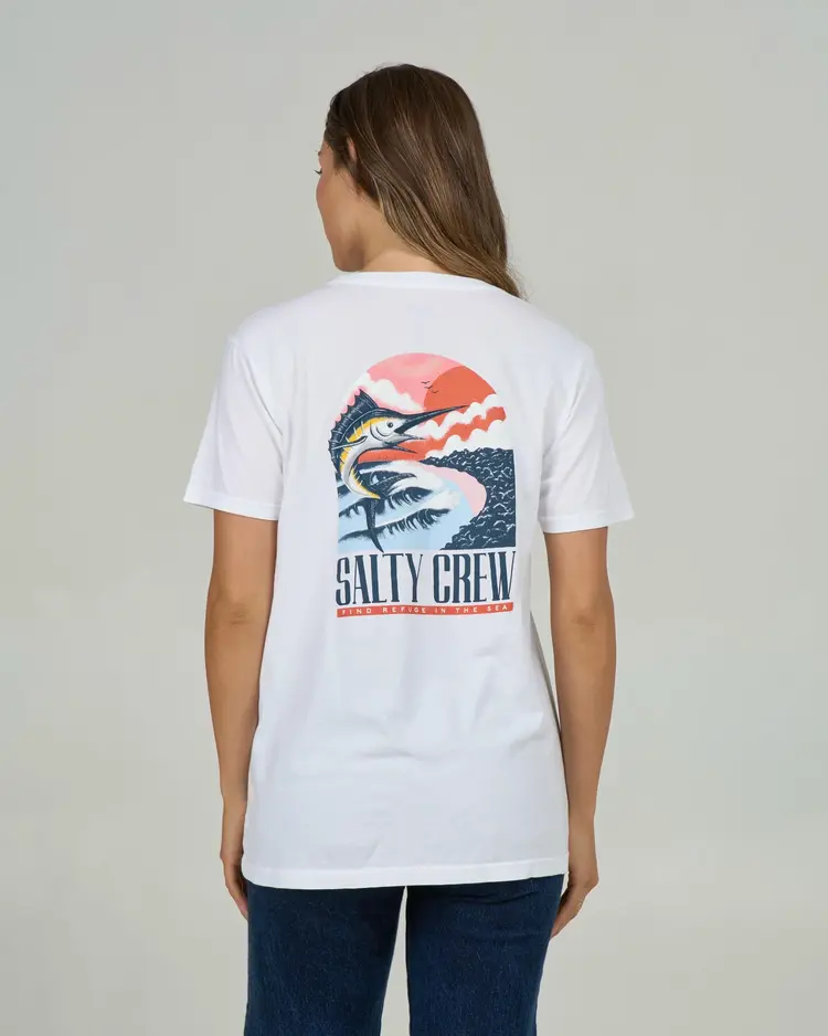 Salty Crew Marlin Paradise B.F. Tee | White