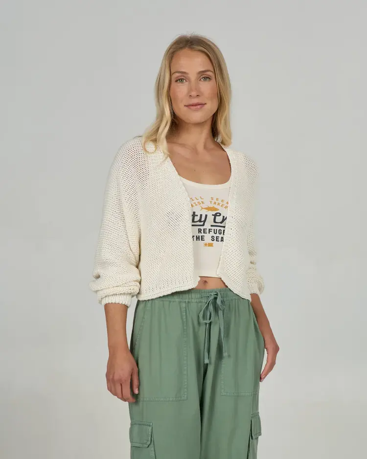 Salty Crew Salty Crew Navigator Cardigan | Off White