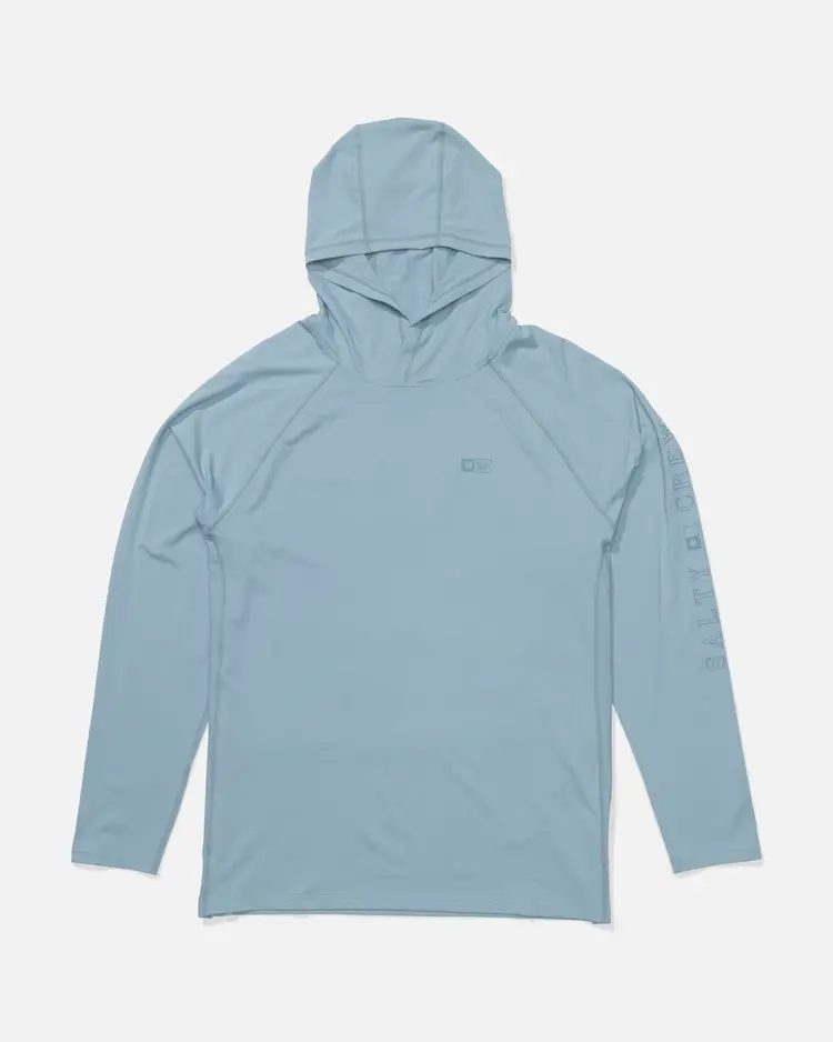 Salty Crew Salty Crew Apex Perforated Sunshirt | Mineral Blue