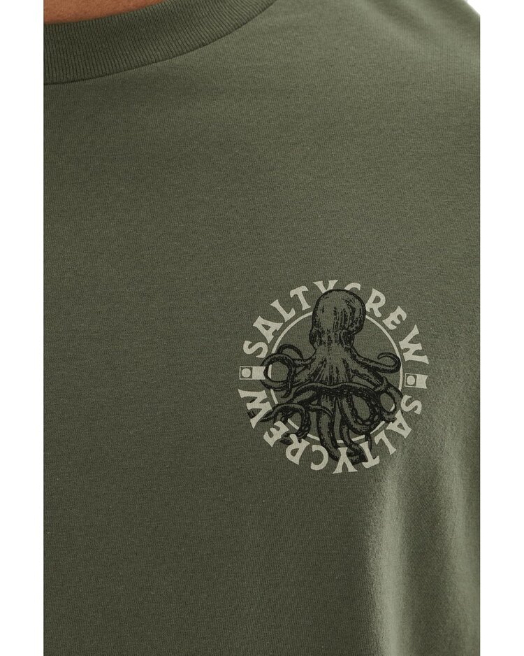 Salty Crew Tentacles SS Tee | Dusty Olive