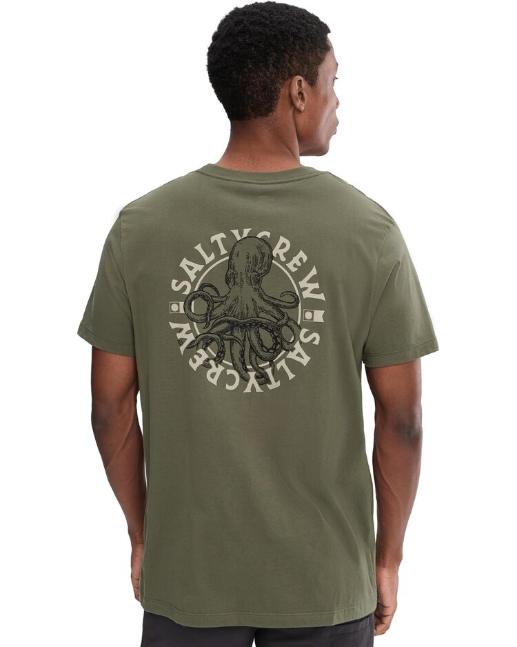 Salty Crew Tentacles SS Tee | Dusty Olive