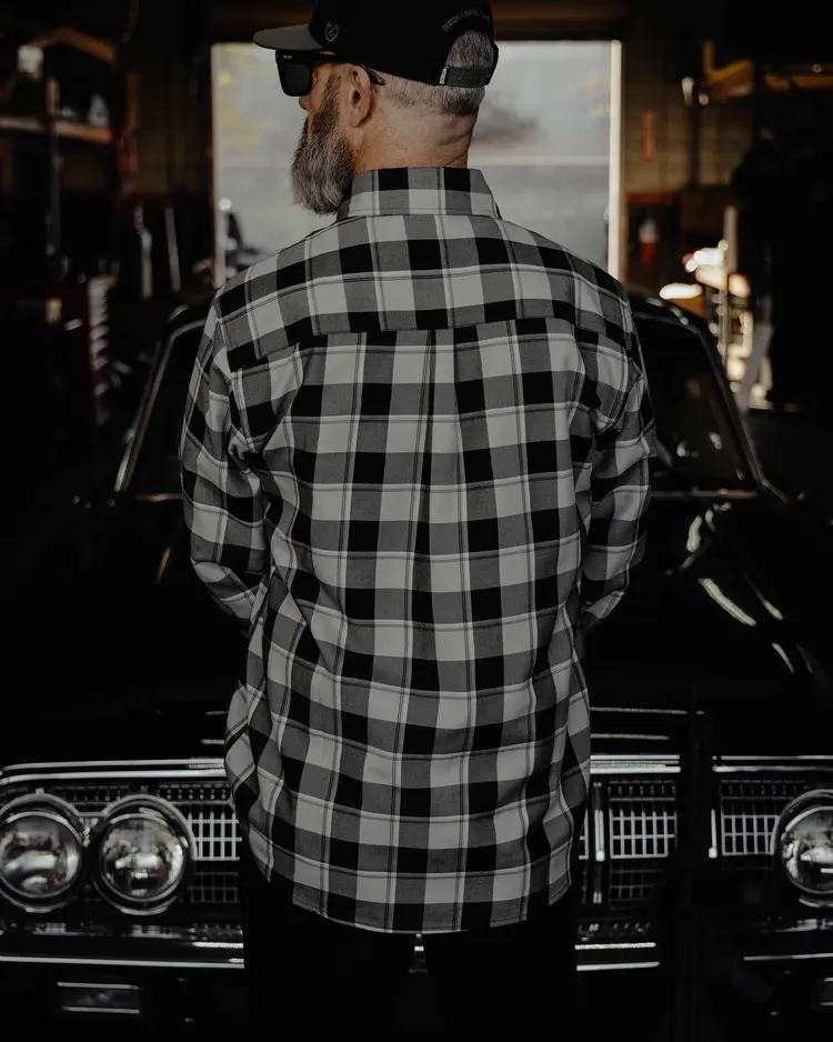 Dixxon Dixxon The Timmy Flannel | Black, Gray, and White