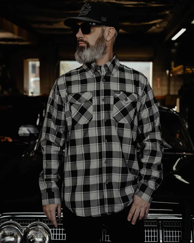 Dixxon Dixxon The Timmy Flannel | Black, Gray, and White