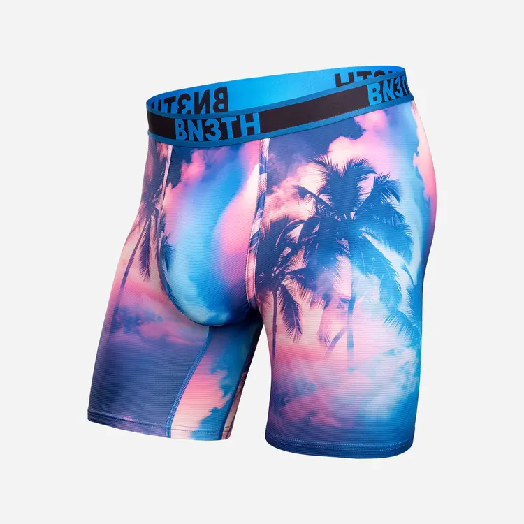 BN3TH Pro Flex Max Boxer Brief | Smokey Palms-Blue Lolite