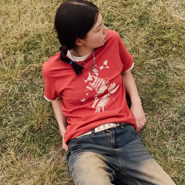 Pass~Port Cloncurry Ringer Tee | Brick