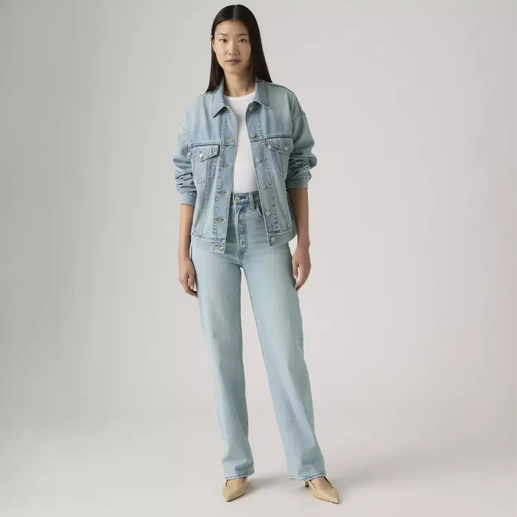 Levi's Ribcage Full Length | Blasted Stone Clean
