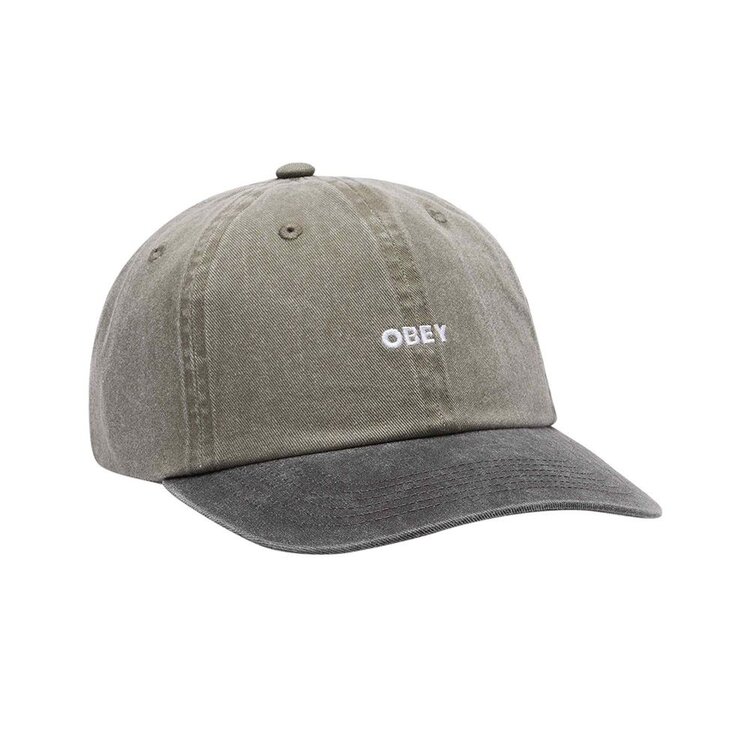 Obey Obey Pigment Bold 6 Panel Strapback | Pigment Olive