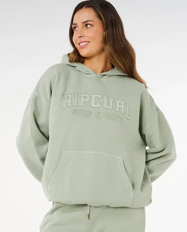 Rip Curl Rip Curl Varsity Sports Oversized Hood | Aqua Gray
