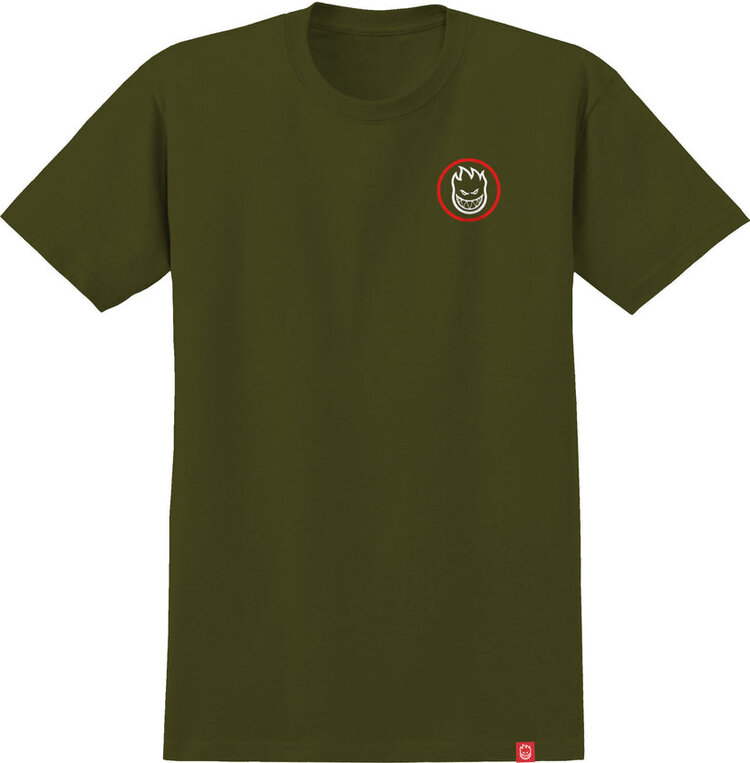 Spitfire Classic Swirl Overlay Tee | Military Green