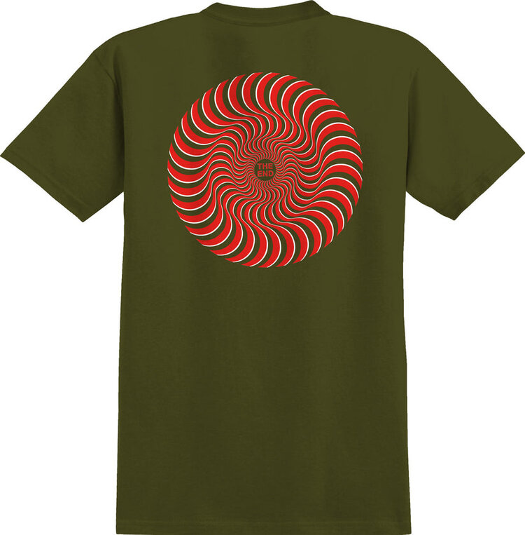 Spitfire Classic Swirl Overlay Tee | Military Green