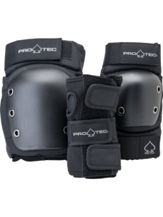 Protec Street Adult 3 pack Pad Set | Black