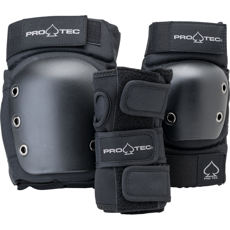 Protec Street Adult 3 pack Pad Set | Black