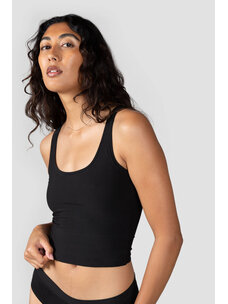 Huha Sporty Crop Tank | Black