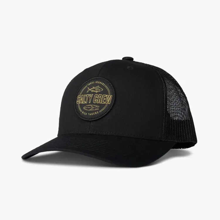 Salty Crew salty crew outlined retro trucker | Black