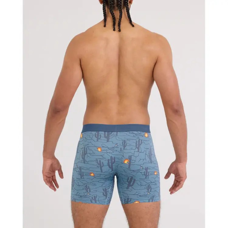 Saxx Quest Quick-Dry Mesh Boxer Brief Fly | Canyonlands-Washed Blue