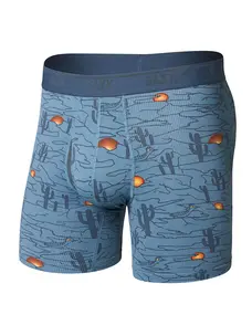 Saxx Quest Quick-Dry Mesh Boxer Brief Fly | Canyonlands-Washed Blue
