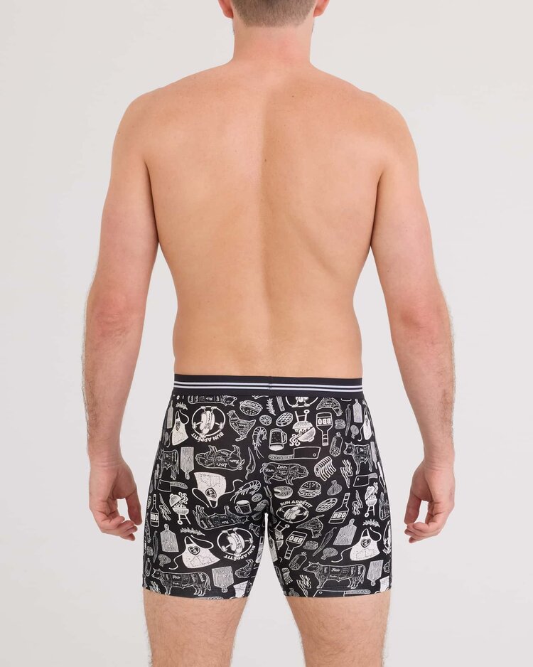 Saxx Vibe Xtra Soft Comfort Boxer Brief Fly | Bun Appetit-Black