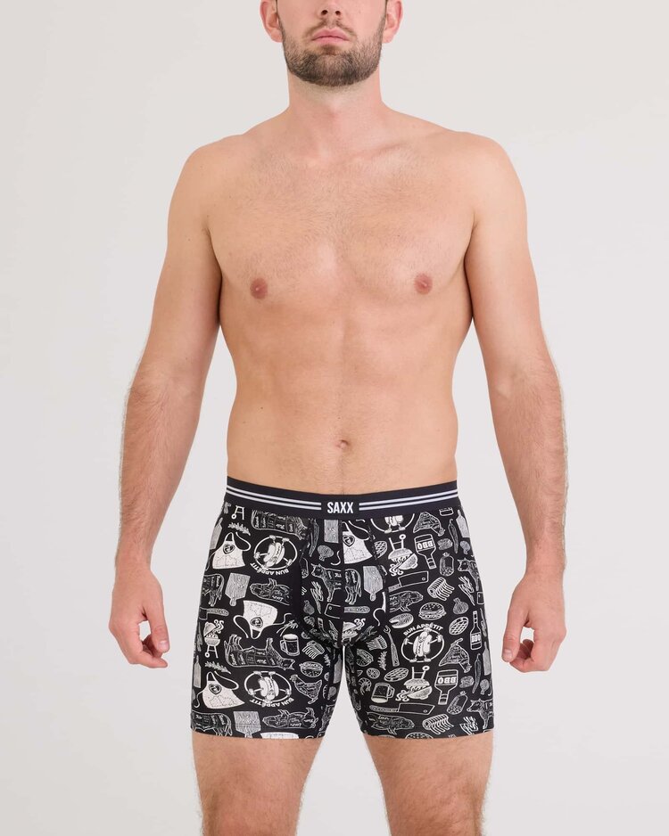 Saxx Vibe Xtra Soft Comfort Boxer Brief Fly | Bun Appetit-Black