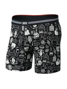 Saxx Vibe Xtra Soft Comfort Boxer Brief Fly | Bun Appetit-Black