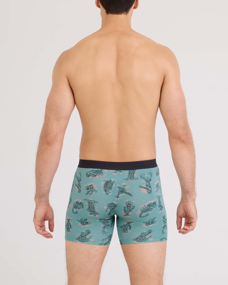 Saxx Vibe Xtra Soft Comfort Boxer Brief Fly | Western Weird-Washed Teal