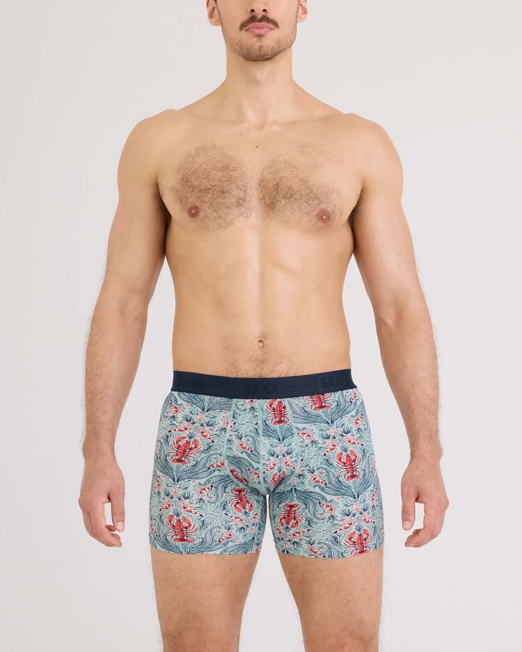 Saxx Smooth Luxe Micro Modal Boxer Brief | Lobster Flourish-Mint