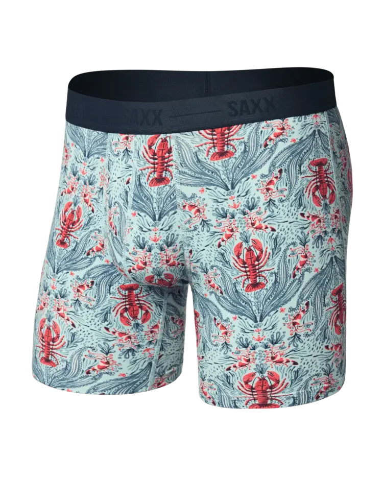 Saxx Smooth Luxe Micro Modal Boxer Brief | Lobster Flourish-Mint